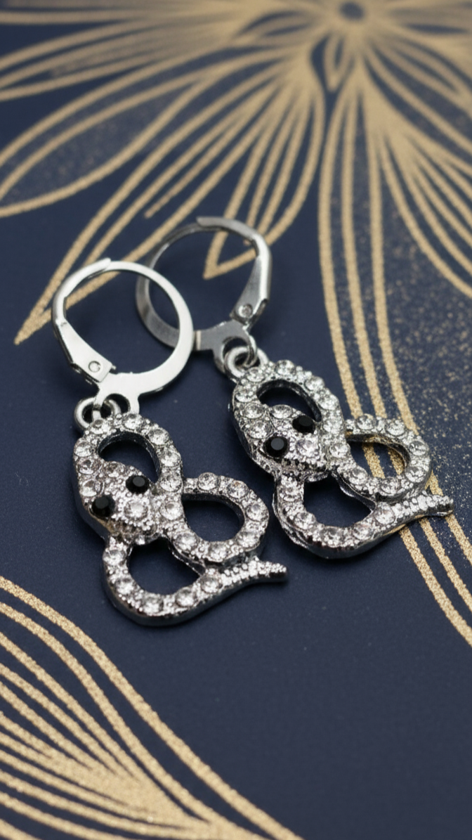 Infinity Snake Sparkle Earrings