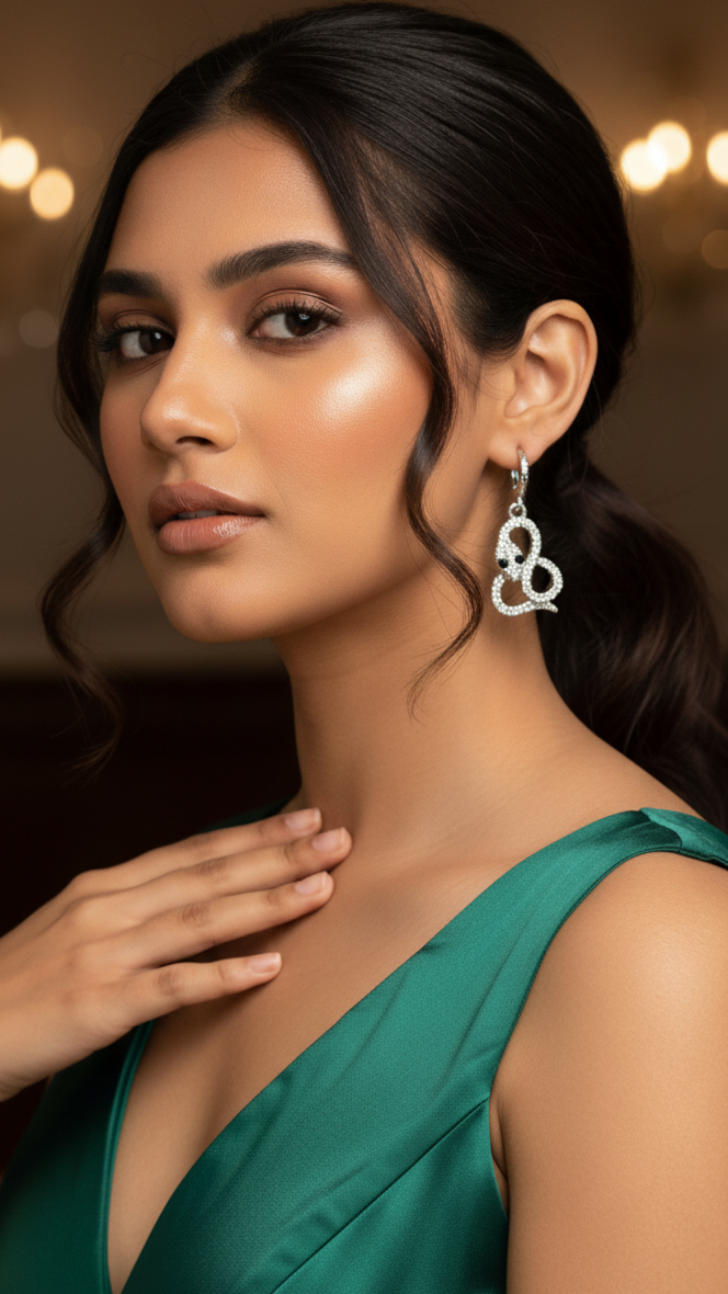 Infinity Snake Sparkle Earrings