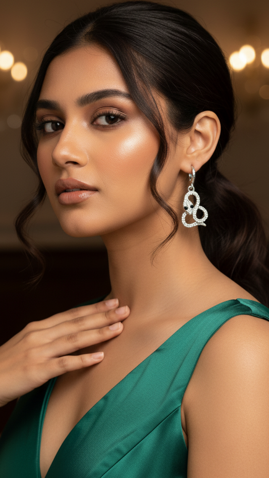 Infinity Snake Sparkle Earrings