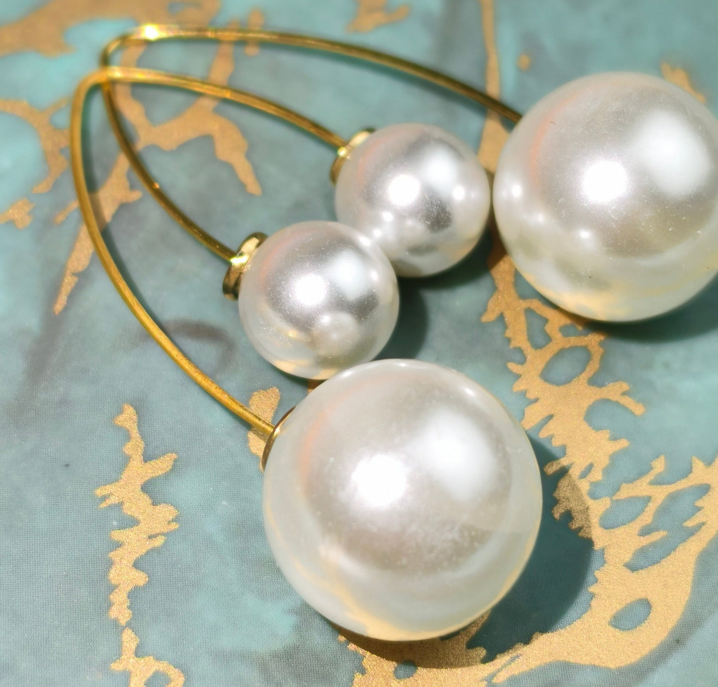 Duo Pearl Arc Earrings